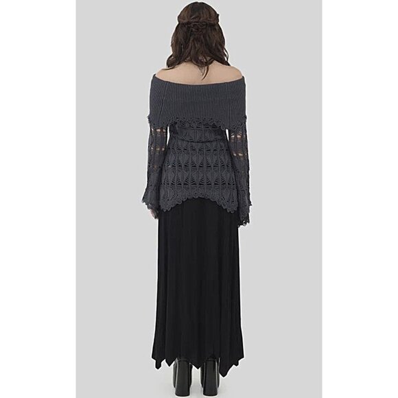 KILLSTAR Shadow Wine dark hedgewitch gray sweater XXL - Picture 4 of 9